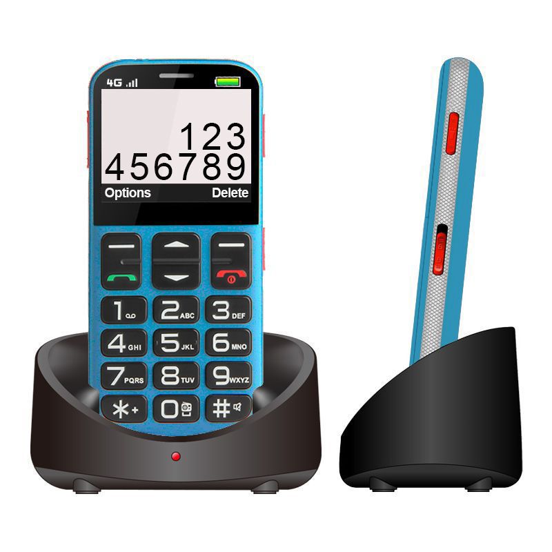 Big Button Mobile Phone with SOS Button (Blue)